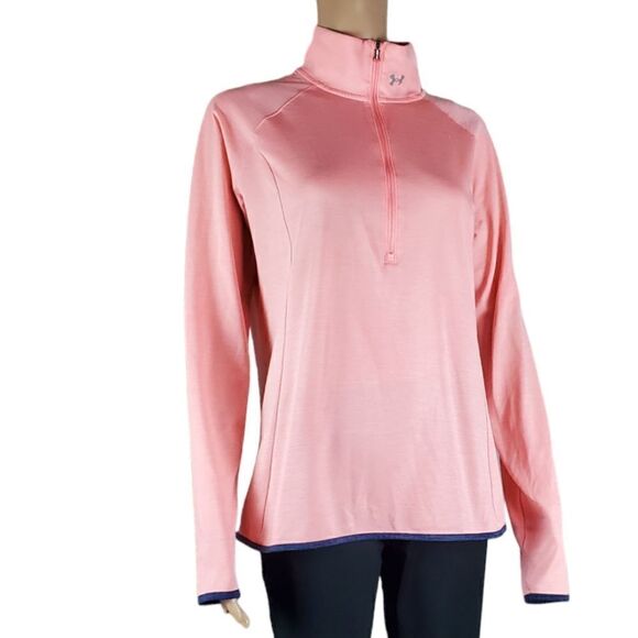 Under Armour Coral Pull- Over Half Zip Top - Picture 1 of 6